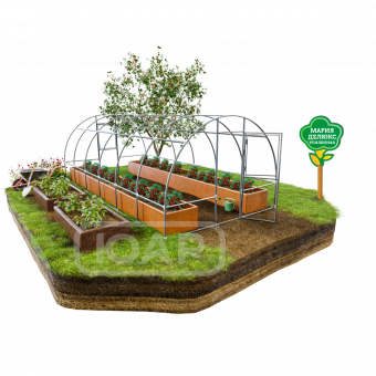 Теплица Мария Делюкс Усиленная 6 метров с поликарбонатом Multigreen